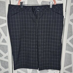 Express Design Studio Women Black Striped Dress Crop Pants Size 8